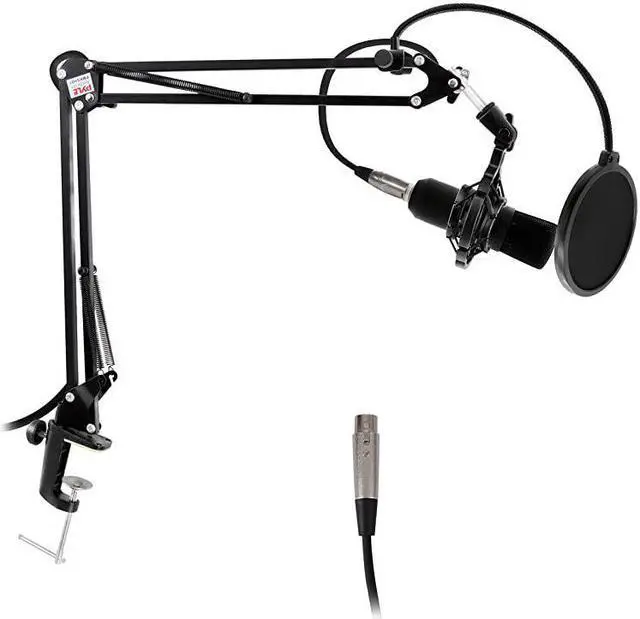 Main image of Suspension Microphone Boom Stand Simple ClampStyle Installation Desktop Scissor Spring Arm Mic Stand w Shock Mount Quick Setup attached Maximum Mic Arm Extension Dst= 226 ft  PMKSH01