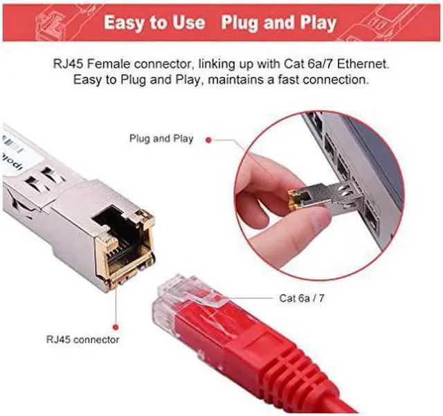 Alt view image 3 of 4 - SFP+ RJ45 Copper Transceiver BaseT Module for Cisco SFPTS Ubiquiti D Link Supermicro Netgear Mikrotik Cat6a7 30Meter