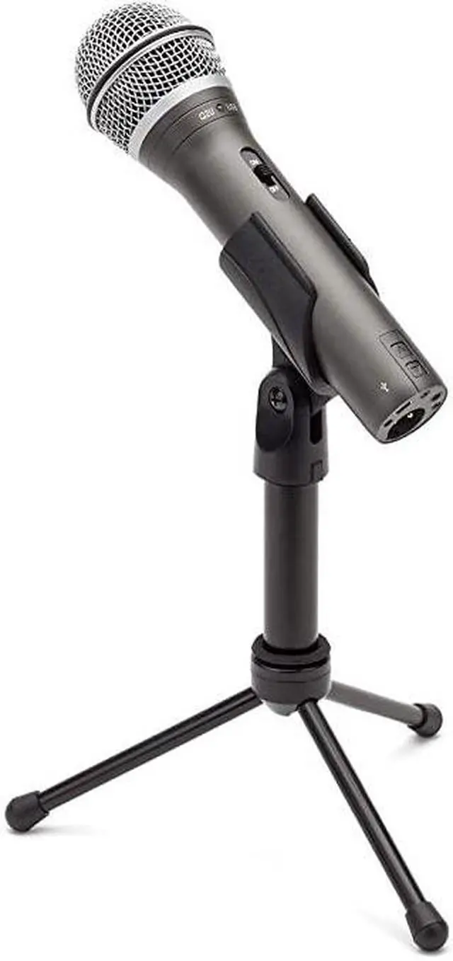 Main image of Q2U USBXLR Dynamic Microphone Recording and Podcasting Pack Includes Mic Clip Desktop Stand Windscreen and Cables silver