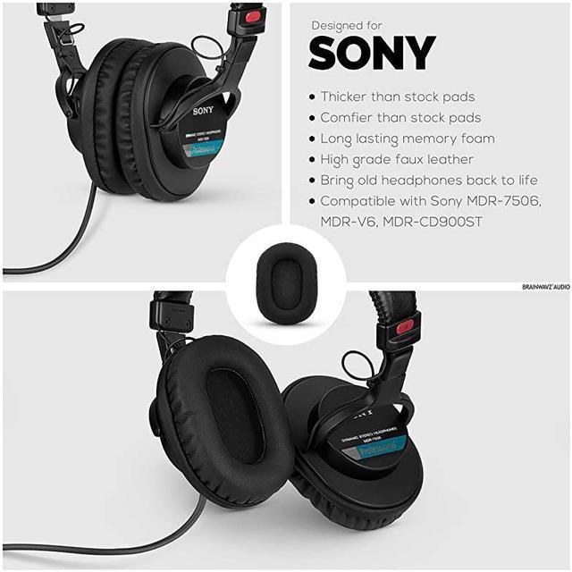 Earpads for Sony MDR 7506 Memory Foam Compatible MDR V6 V7 CD900ST