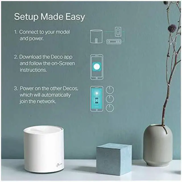 Alt view image 6 of 7 - Deco WiFi 6 Mesh WiFi SystemDeco X20 Covers up to 5800 SqFt AX1800 WiFi 6 Replaces WiFi Routers and WiFi Extenders Parental Control Works with Alexa 3Pack