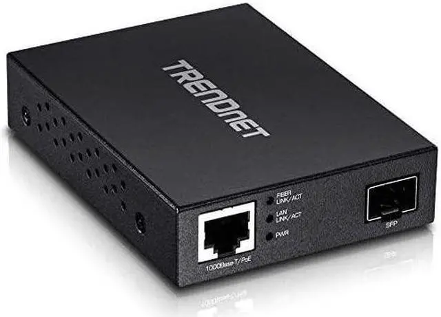 Alt view image 4 of 4 - Gigabit Poe Pd SFP Fiber Media Converter Poe Powered 1001000BaseT to SFP Fiber Media Converter Compact Design TFCPGSFP