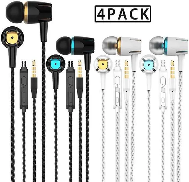 Main image of Headphones Earphones Earbuds Earphones Noise Islating High Definition Stereo for Samsung iPhoneiPad iPod and Mp3 Players Mixed Color 4 Pairs