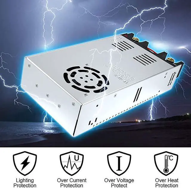 Alt view image 6 of 7 - 110V AC to 12V DC Converter Power Supply Adapter Switch Transformer Max 50A 600W New Version