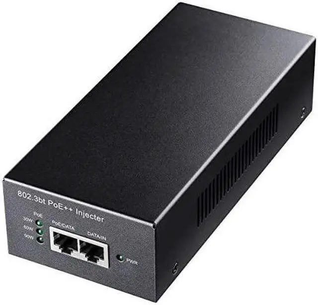 Main image of POE400 90W Gigabit Ultra PoE++ Injector Adapter, IEEE 802.3 bt /802.3at/802.3af Compliant, Up to 90W Ultra Power Supply, 10/100/1000Mbps Shielded RJ-45, Plug & Play, Metal housing