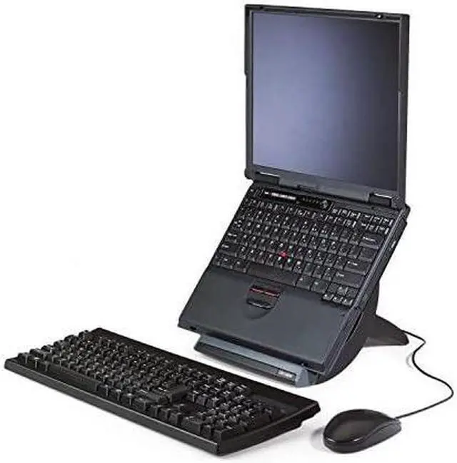 Alt view image 3 of 5 - Laptop Stand, Raise Screen Height to Reduce Neck Strain, Position Laptop for Use as Second Monitor or for Zoom Calls, Small Footprint, Sturdy Design, Non-Skid Base, Easy Set-up, Black (LX550)