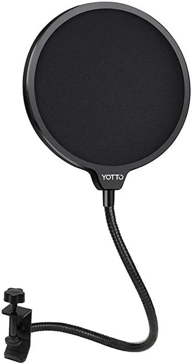 Main image of Microphone Pop Filter Studio Windscreen Mic Cover Mask Shield with Flexible Gooseneck and Clamp for Blue Yeti Audio Technica and All Microphones