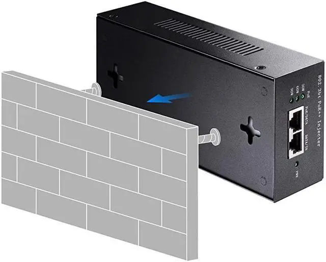 Alt view image 6 of 7 - POE400 90W Gigabit Ultra PoE++ Injector Adapter, IEEE 802.3 bt /802.3at/802.3af Compliant, Up to 90W Ultra Power Supply, 10/100/1000Mbps Shielded RJ-45, Plug & Play, Metal housing
