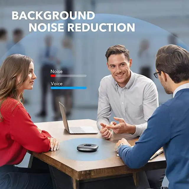 Alt view image 3 of 7 - PowerConf Bluetooth Speakerphone 6 Mics Enhanced Voice Pickup 24H Call Time Bluetooth 5 USB C Zoom Certified Bluetooth Conference Speaker Compatible with Leading Platforms For Home Office