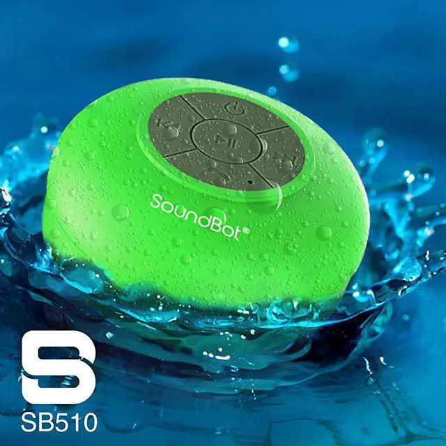 Alt view image 5 of 7 - SB510 HD Water Resistant Bluetooth Wireless Shower Speaker HandsFree Portable Speakerphone w 6Hrs of Playtime Builtin Mic Control Buttons Detachable Suction Cup for Indoor Outdoor