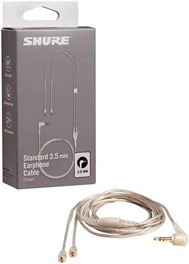 Alt view image 2 of 3 - EAC64CL Detachable 64 Earphone Cable for  SE Earphones Clear