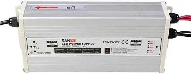 Alt view image 3 of 7 - Mode Power Supply 300W 5V 60A Constant Voltage LED Driver 5VDC Rainproof Outdoor 110V AC to DC 5 Volt Transformer Converter FX300H1V5