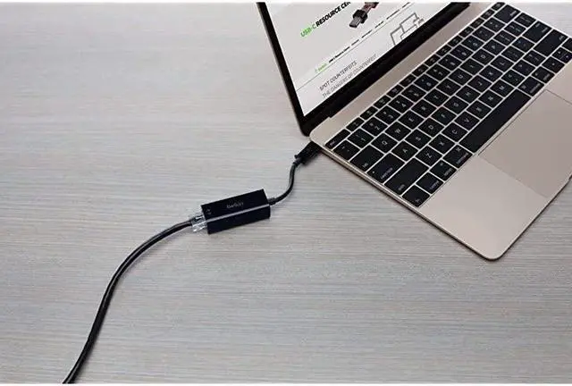 Alt view image 3 of 5 - USB-IF Certified USB Type C (USB-C) to Gigabit Ethernet Adapter, Compatible with USB-C Devices including New MacBook, MacBook Pro (2016), XPS and ChromeBook Pixel (F2CU040btBLK)