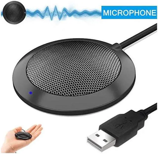 Main image of USB Computer Microphone Portable Omnidirectional Condenser Boundary Laptop Conference Microphone for Recording Video Meeting Gaming Skype VoIP Calls with 360°10ft Pickup Range