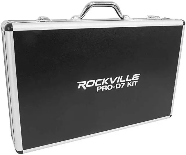 Alt view image 7 of 7 - PRO-D7 7 Mic Drum Kit w/Bass+Snare+Condenser Overhead Microphones