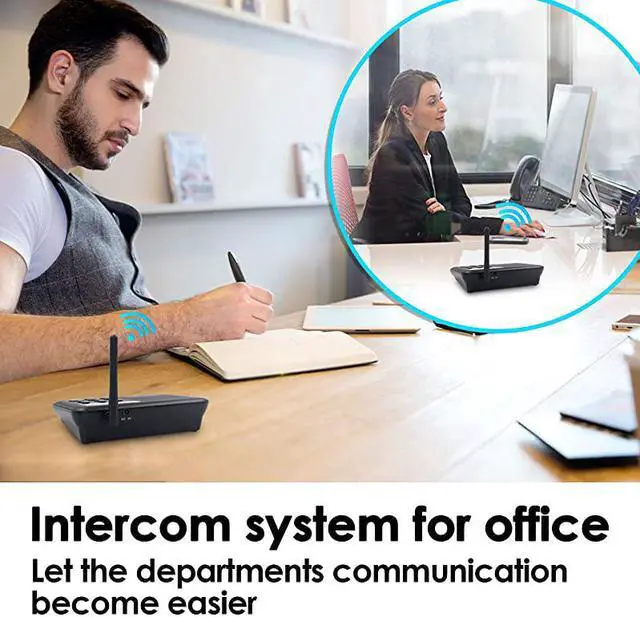 Alt view image 4 of 7 - Intercoms Wireless Intercom System for Home Long Range House Intercom System for Office Two Way Wireless Intercom Systems for Business 4WayIntercoms