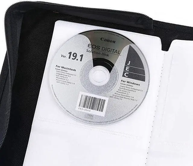 Alt view image 3 of 7 - CDDVD Case Holder 128 Capacity CD VCD Media Wallet Storage Holder Booklet Organizer Black
