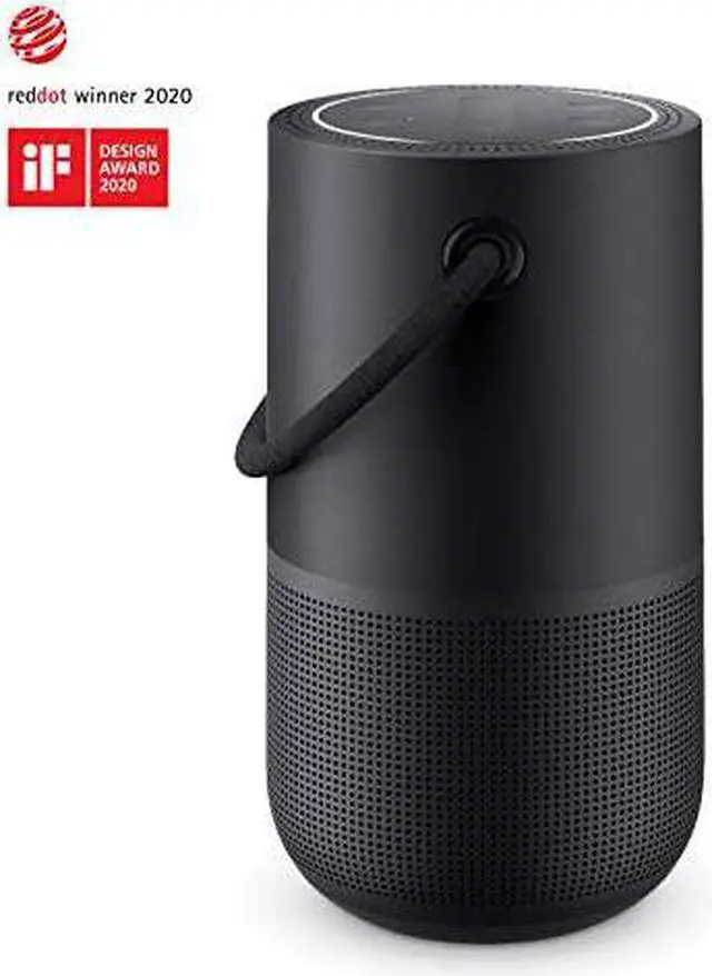 Alt view image 2 of 6 - Portable Smart Speaker — Wireless Bluetooth Speaker with Alexa Voice Control Built-In, Black