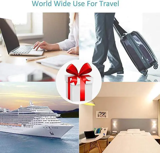 Alt view image 5 of 7 - European Travel Plug Adapter Kit TESSAN International Power Outlet Adaptor with 2 USB US to Universal of Europe EU Spain Germany France Italy Ireland UK England Scotland Type CType G
