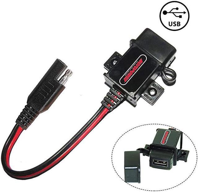MP0609 31Amp Motorcycle USB Charger SAE to USB Adapter 