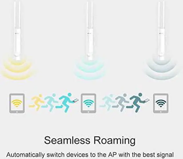 Alt view image 5 of 7 - Omada AC1200 Wireless Gigabit Outdoor Access Point | Business WiFi Solution w Mesh Support Seamless Roaming MUMIMO | PoE Powered | SDN Integrated | Cloud Access App EAP225Outdoor