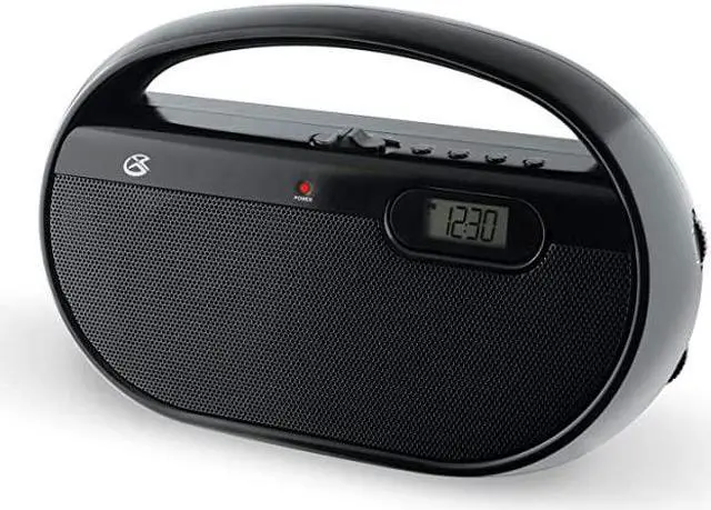 Alt view image 3 of 5 - Inc. R602B Portable AM/FM Radio with Digital Clock and Line Input (Black)