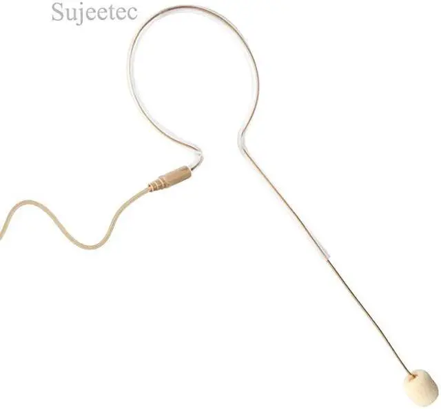 Alt view image 3 of 7 - Pro Earset Microphone Headset Headworn Microphone Over Ear Condenser Mic for AKG Wireless System Bodypack Transmitter Ideal for Singing Presentation Churches Lectures Beige