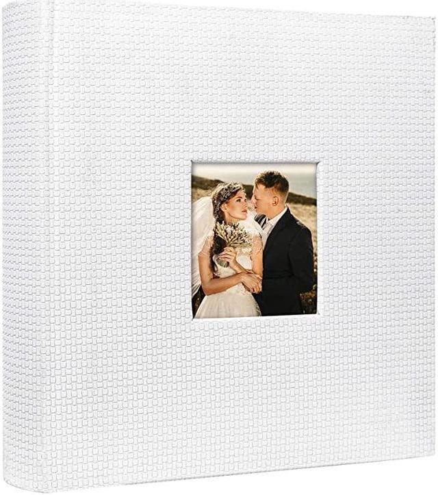 Photo Album 200 Pockets Holds 4x6 Picture Book for Family Wedding  Anniversary Baby Christmas Pictures with Memo Space White Embossed Cover  Set of 1 