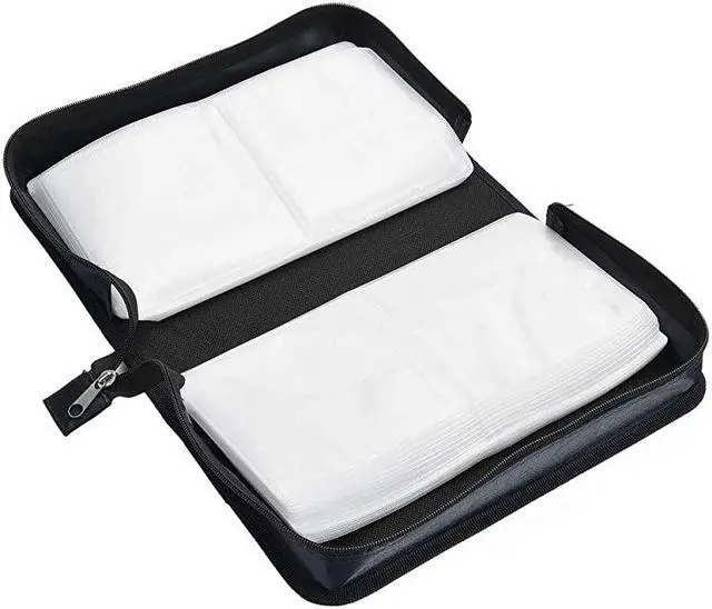 Alt view image 6 of 7 - CDDVD Case Holder 128 Capacity CD VCD Media Wallet Storage Holder Booklet Organizer Black