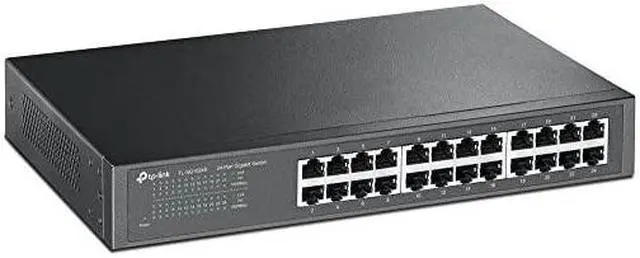 Alt view image 2 of 5 - 24 Port Gigabit Ethernet Switch | Desktop/ Rackmount | Limited Lifetime Protection | Plug & Play | Shielded Ports | Sturdy Metal | Fanless Quiet | Traffic Optimization | Unmanaged (TL-SG1024S)