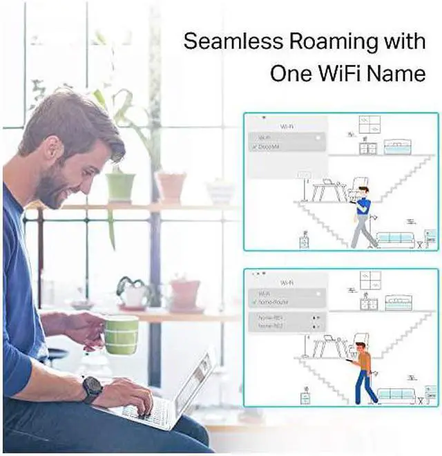 Alt view image 4 of 7 - Deco Whole Home Mesh WiFi System Up to 3800 Sqft Coverage WiFi RouterExtender Replacement Gigabit Ports Parental Controls Works with AlexaDeco S4 2Pack
