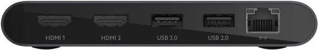 Alt view image 2 of 7 - Belkin Thunderbolt 3 Dock Mini HD With Cable - Usb C Hub - Usb C Docking Station For Macos & Windows, Dual 4K @60hz, 40Gbps Transfer Speed, With Ethernet Port, BLACK