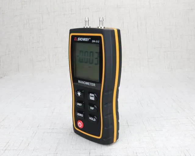 Alt view image 3 of 5 - SNDWAY SW-512 Digital Manometer Air Pressure gauge 11 Unit Vacuum Pressure Gauges differential natural gas pressure gauge meter measurement