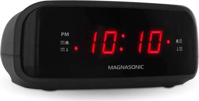 Alt view image 5 of 11 - Magnasonic Digital AM/FM Clock Radio with Battery Backup, Dual Alarm, Sleep & Snooze Functions, Display Dimming Option (EAAC200)
