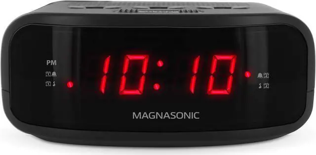Alt view image 6 of 7 - Magnasonic Digital AM/FM Clock Radio with Battery Backup & Dual Alarm - EAAC200 (2 Pack)