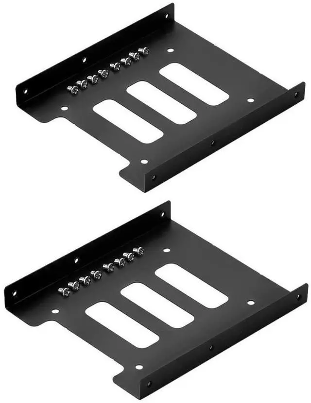 Main image of SIENOC 2PK SSD Tray 2.5 inch to 3.5 inch SSD / HDD Adapter Bracket Metal Mounting Kit Bracket Dock Hard Drive Holder Compatible SATAI SATAII SATAIII Color Black