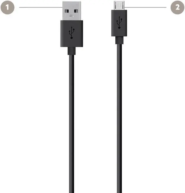 Alt view image 4 of 9 - BELKIN BEL96905 4     MIXIT METALLIC MICRO-USB TO USB CABLE  BLACK