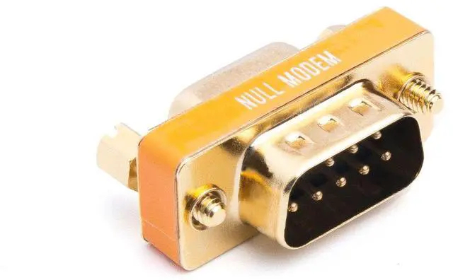 Alt view image 3 of 4 - DB9 Null Modem Adapter Male to Female Slimline Data Transfer Serial Port Adapter Gold Plated 2 Pack