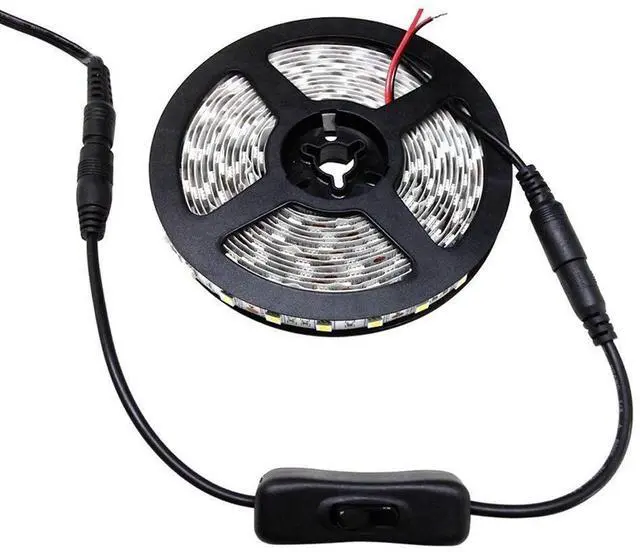 Alt view image 2 of 5 - TronicsPros 2pcs LED Strip Light Inline On/Off Switch Cable DC Jack (5.5x2.1mm) Male to Female Connector, DC Jack Switch, LED Tape Light Connector, 12V Inline Rocker Switch DC Power Adapter Connector