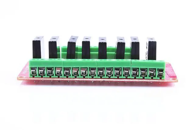 Alt view image 5 of 7 - KNACRO 8 Channel High-Level Solid State Relay modules Red Board DC 12V Solid State relays 240V AC / 2A Output with resis