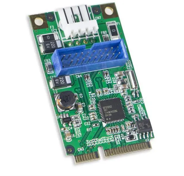 Main image of Syba 19-Pin USB 3.0 Header Mini PCI-Express Card with Female USB 3.0 Cable SD-MPE20142