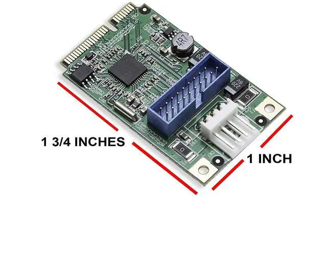 Alt view image 3 of 7 - Syba 19-Pin USB 3.0 Header Mini PCI-Express Card with Female USB 3.0 Cable SD-MPE20142