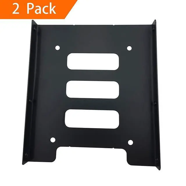 Alt view image 2 of 7 - SSD Mounting Bracket 2 Pack,Ruaeoda 2.5" to 3.5" SSD HDD Hard Disk Drive Bays Holder Metal Mounting Bracket Adapter for PC SSD