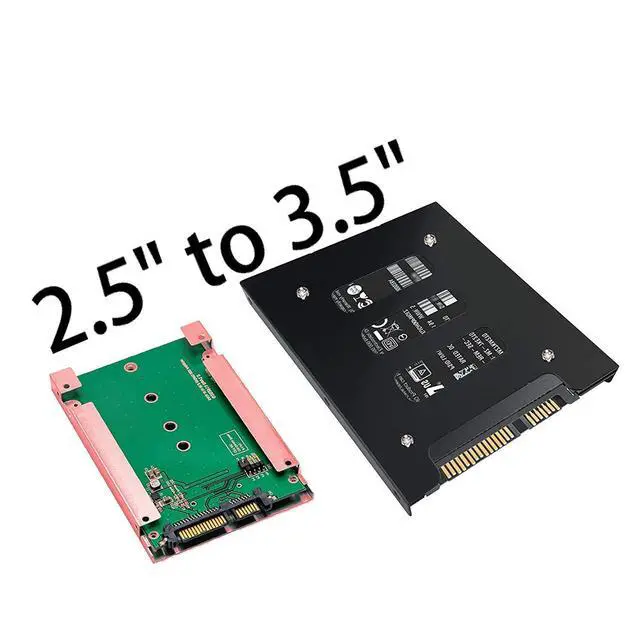 Alt view image 4 of 7 - SSD Mounting Bracket 2 Pack,Ruaeoda 2.5" to 3.5" SSD HDD Hard Disk Drive Bays Holder Metal Mounting Bracket Adapter for PC SSD