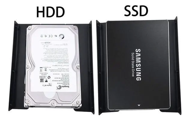 Alt view image 5 of 7 - SSD Mounting Bracket 2 Pack,Ruaeoda 2.5" to 3.5" SSD HDD Hard Disk Drive Bays Holder Metal Mounting Bracket Adapter for PC SSD