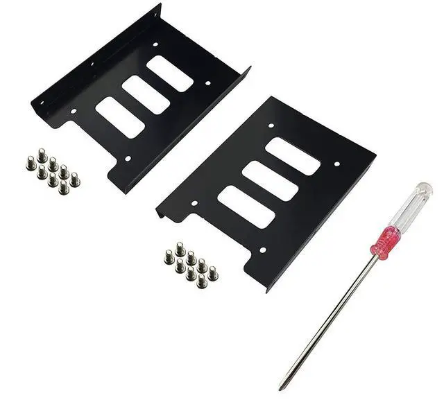 Main image of SSD Mounting Bracket 2 Pack,Ruaeoda 2.5" to 3.5" SSD HDD Hard Disk Drive Bays Holder Metal Mounting Bracket Adapter for PC SSD