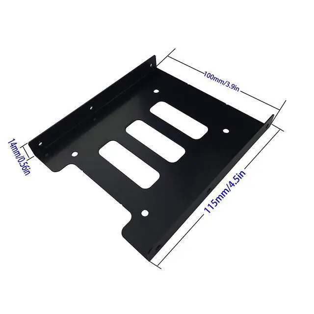 Alt view image 6 of 7 - SSD Mounting Bracket 2 Pack,Ruaeoda 2.5" to 3.5" SSD HDD Hard Disk Drive Bays Holder Metal Mounting Bracket Adapter for PC SSD