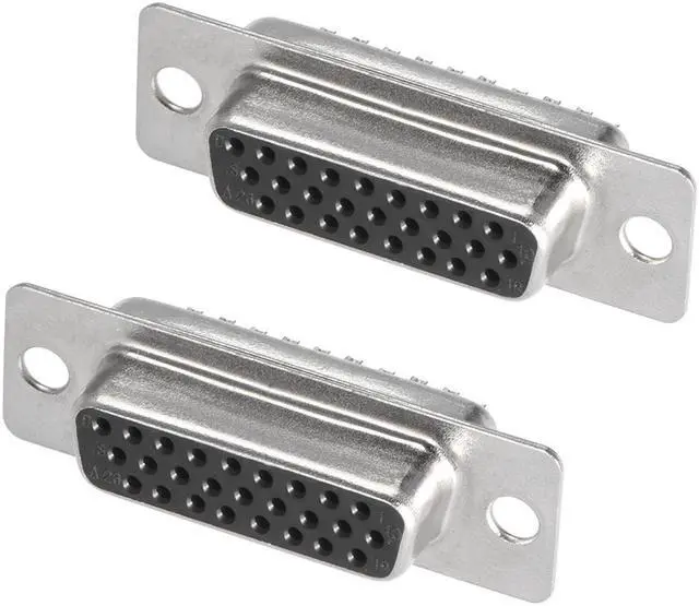 Main image of D-sub Connector DB26 Female Socket 26-pin 3-row Port Terminal Breakout for Mechanical Equipment CNC Computers Pack of 2