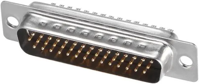 Main image of D-sub Connector Male Plug 44-pin 3-row Port Terminal Breakout Solder Type for Mechanical Equipment CNC Computers Black Pack of 8