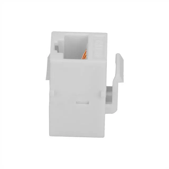 Alt view image 3 of 4 - BATIGE 5-Pack CAT6 RJ45 Keystone Jack Female Coupler Insert Snap-in Connector Socket Adapter Port for Wall Plate Outlet Panel - White